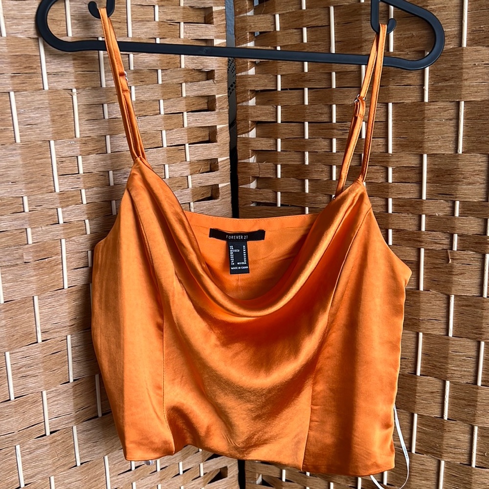 Satin Tangerine cami